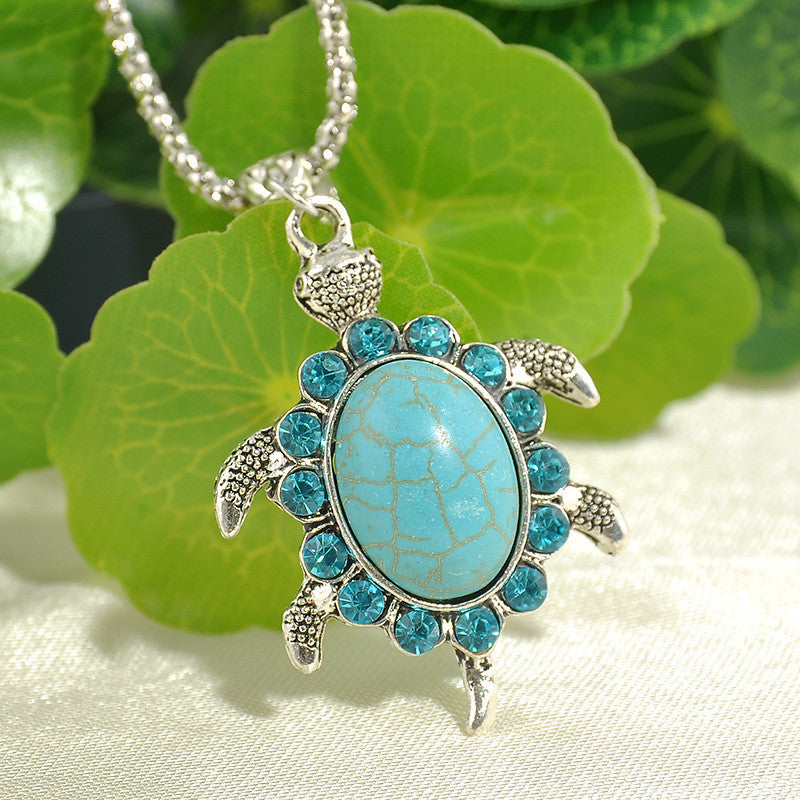 Azure Oceanic Turtle Pendant