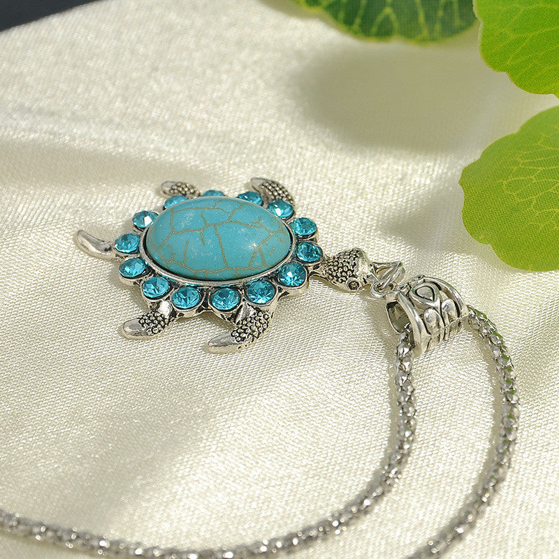 Azure Oceanic Turtle Pendant