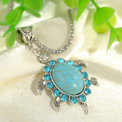 Azure Oceanic Turtle Pendant