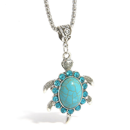 Azure Oceanic Turtle Pendant