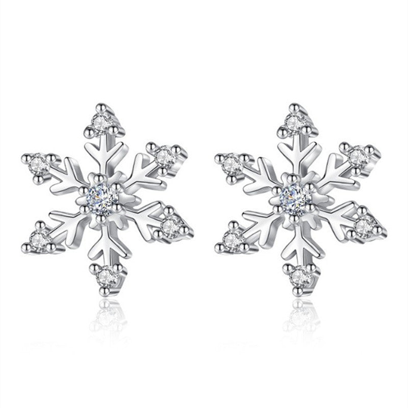 Crystal Snowfall Sterling Silver Earrings