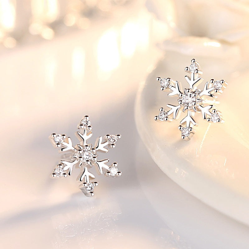 Crystal Snowfall Sterling Silver Earrings